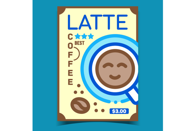 coffee-latte-creative-advertising-poster-vector