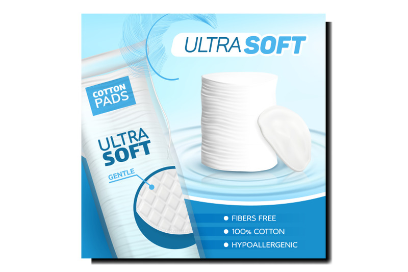 cotton-pads-ultra-soft-accessory-banner-vector