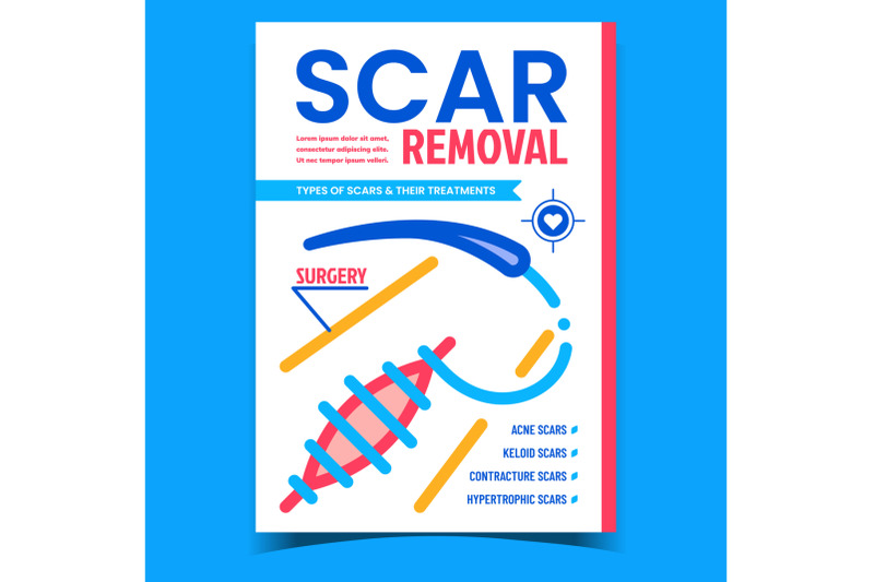 scar-removal-creative-advertising-banner-vector