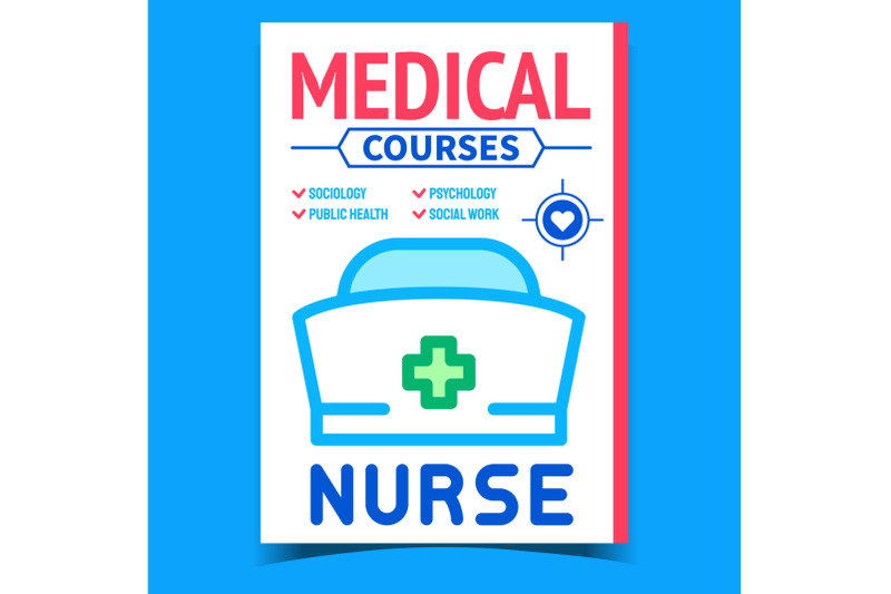 medical-courses-creative-advertising-poster-vector