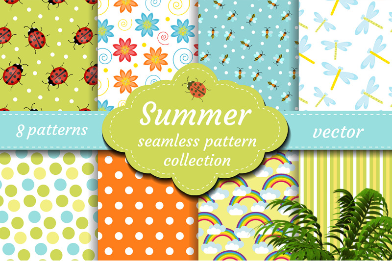 cute-insects-seamless-pattern-set