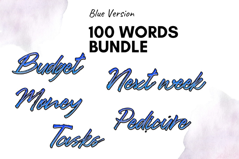 blue-calligraphic-scripts-bundle-stickers-set