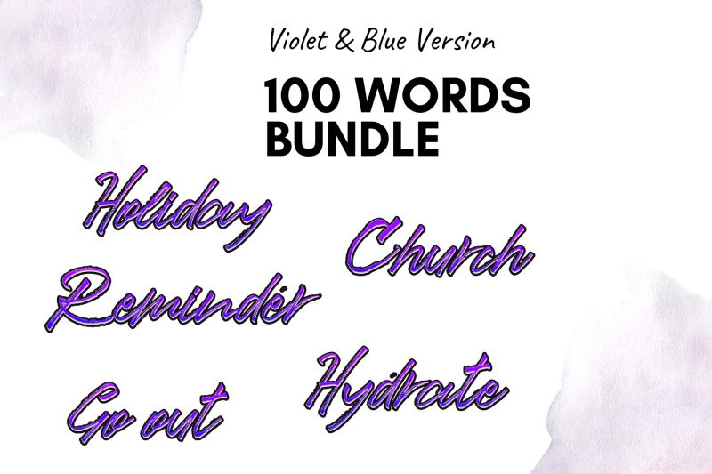 blue-amp-violet-calligraphic-scripts-bundle-stickers-set