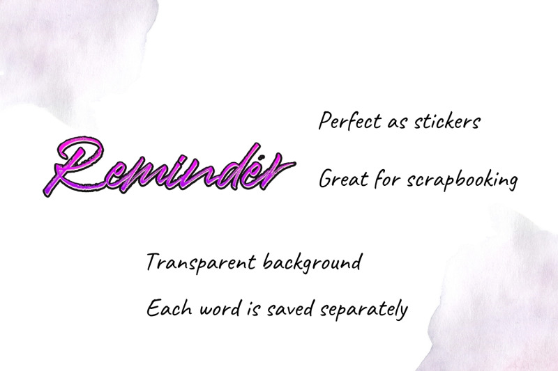 violet-calligraphic-scripts-bundle-stickers-set