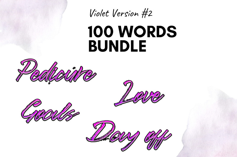 violet-calligraphic-scripts-bundle-stickers-set