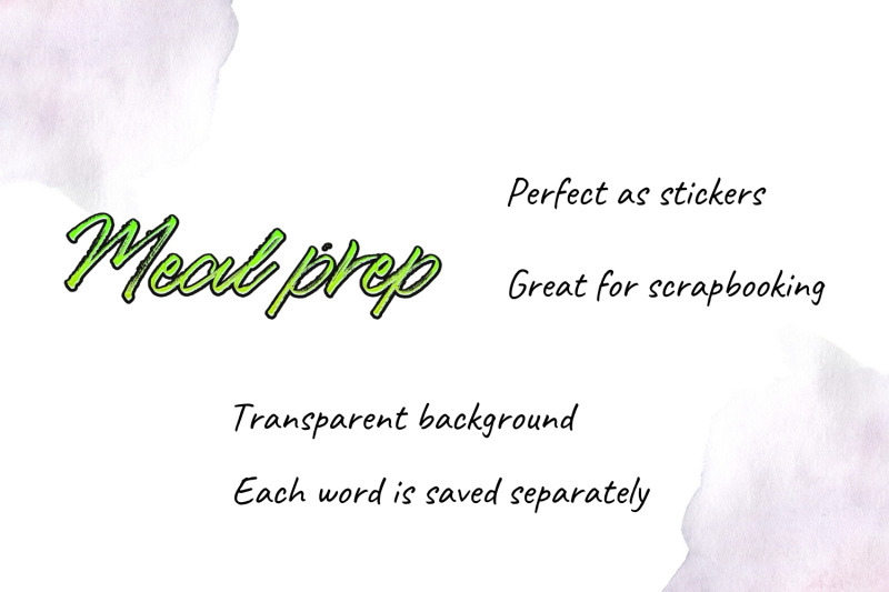 green-calligraphic-scripts-bundle-stickers-set