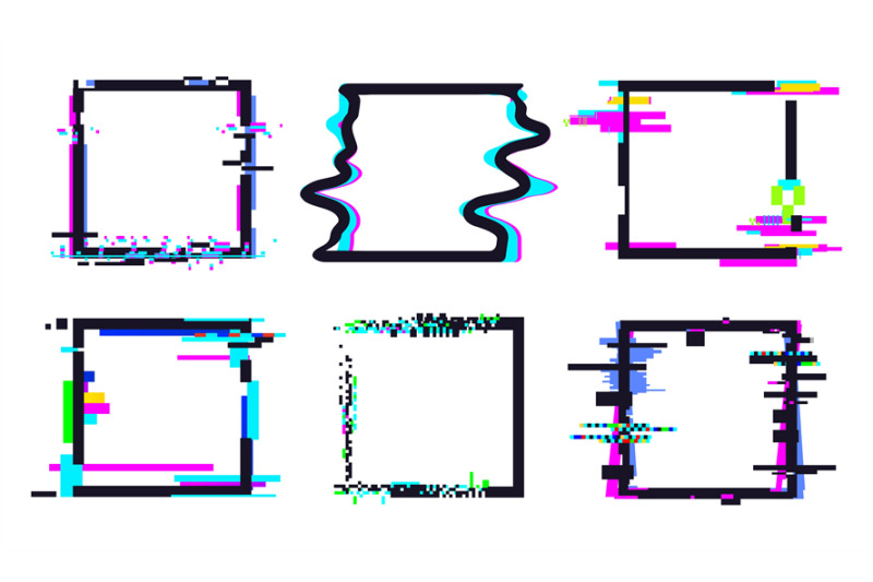 glitch-square-frame-square-template-shape-colorful