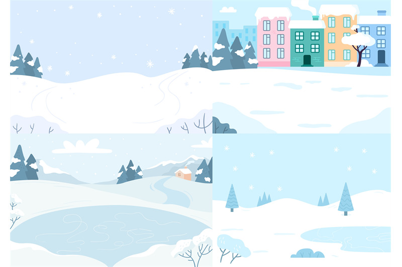 winter-landscapes-colletion-vector-snow-season-christmas