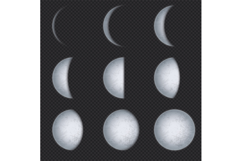 realistic-moon-phases-lunar-phase-full-luna-and-new-crescent-with-ni