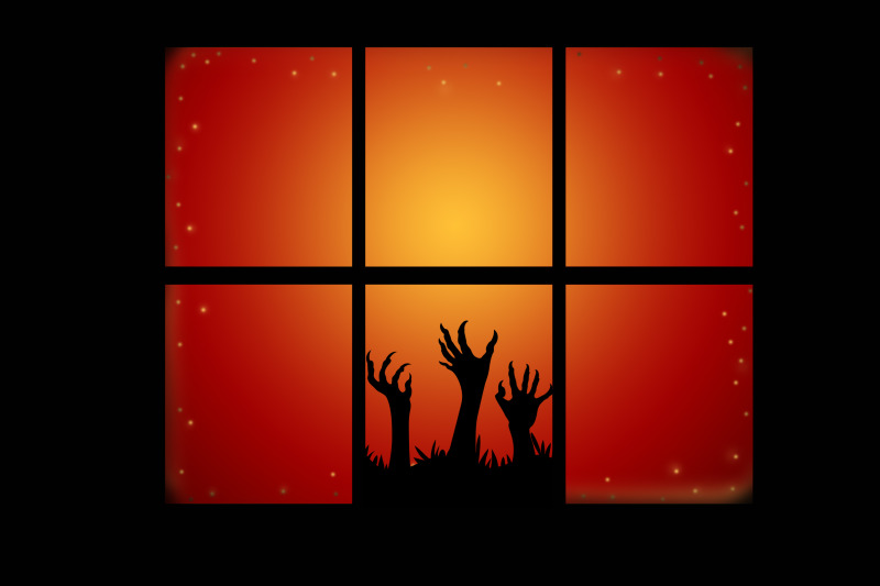 zombie-hands-silhouette-halloween-party-decoration