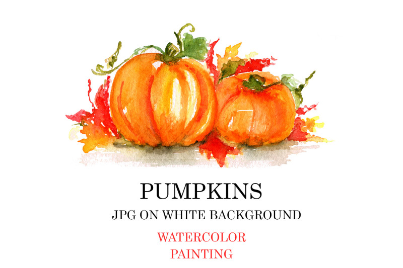 bright-pumpkins-watercolor-painting