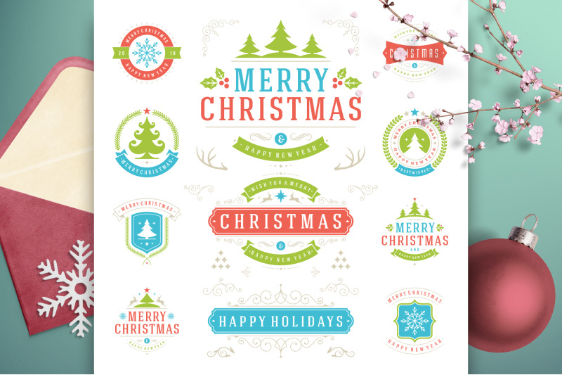 christmas-30-labels-and-badges