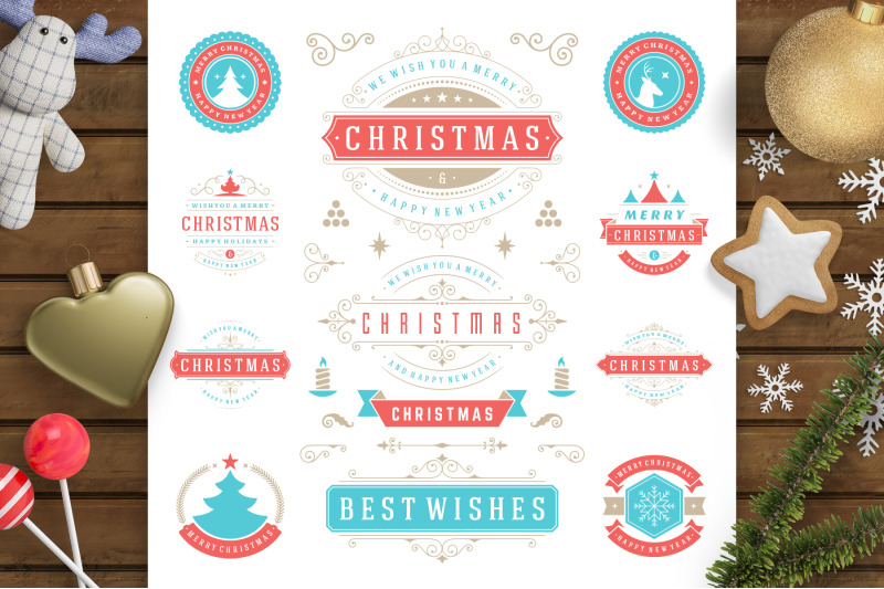 christmas-30-labels-and-badges