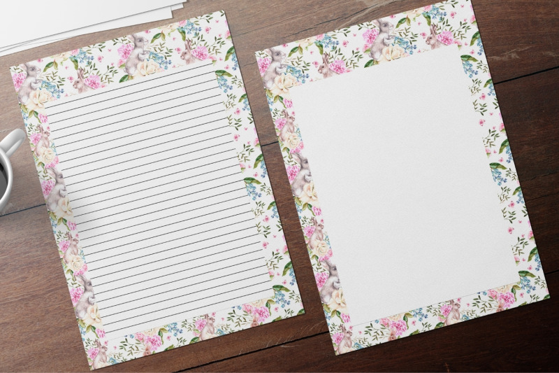 easter-bunny-stationery-papers-set
