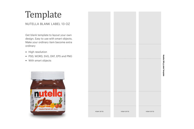 Nutella Jar Label Template | Silhouette Studio | Cricut Silhouette By ...