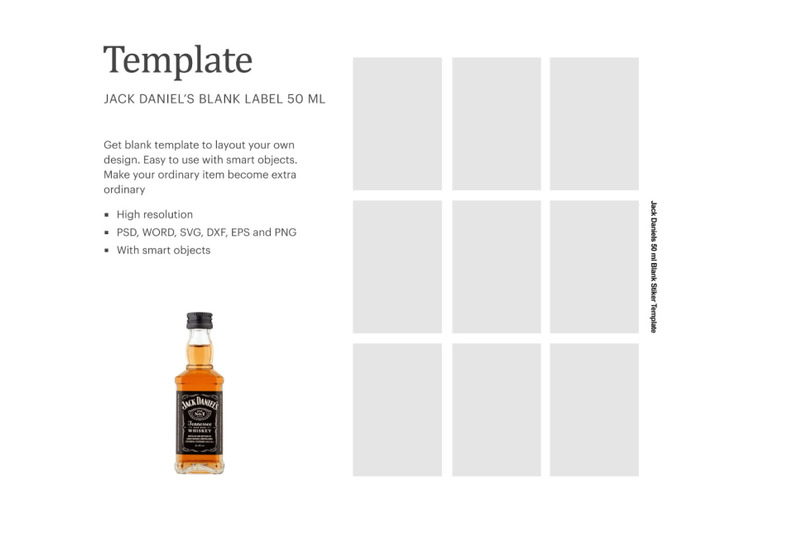 Download Jack Daniel's Bottle Label | Silhouette Studio | Cricut ...