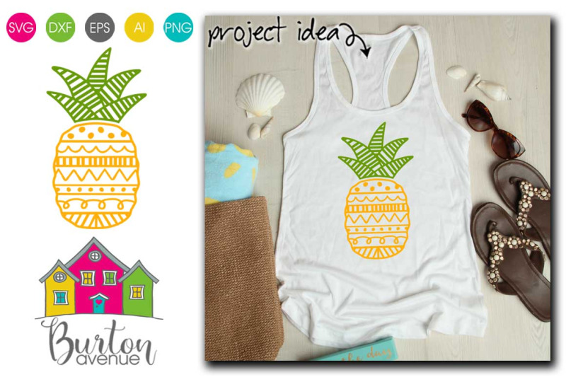 doodle-pineapple-svg-pineapple-theme-svg-files