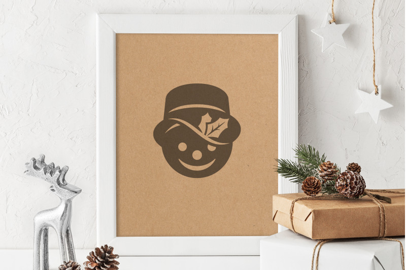 snowman-039-s-head-with-mistletoe-on-hat-vector-christmas-illustration-c