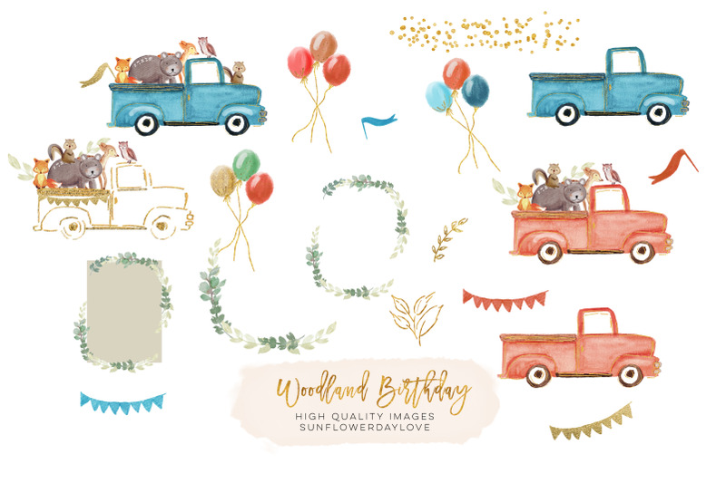 drive-by-baby-shower-clipart-woodland-birthday-clipart