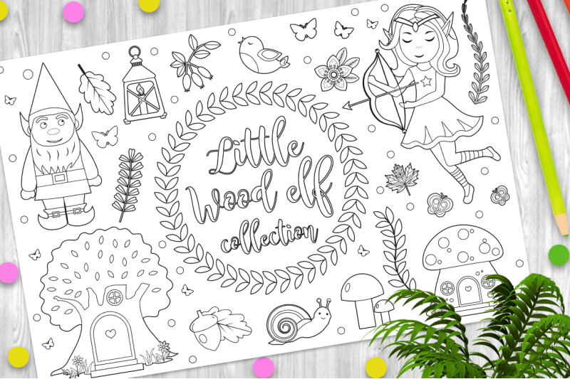 cute-forest-elf-character-set-coloring-book-page-for-kids