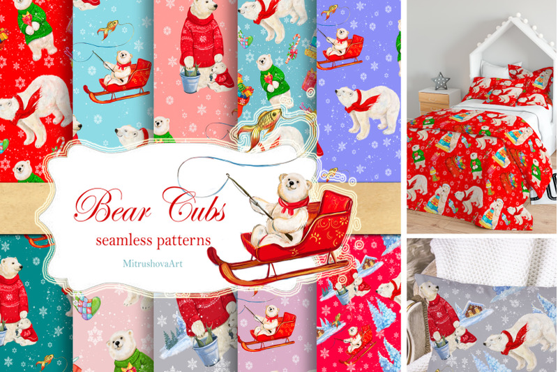 bear-cub-digital-seamless-patterns