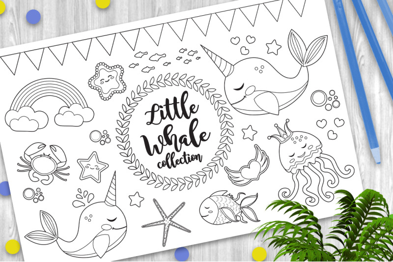 little-whale-unicorn-set-coloring-book-page-for-kids