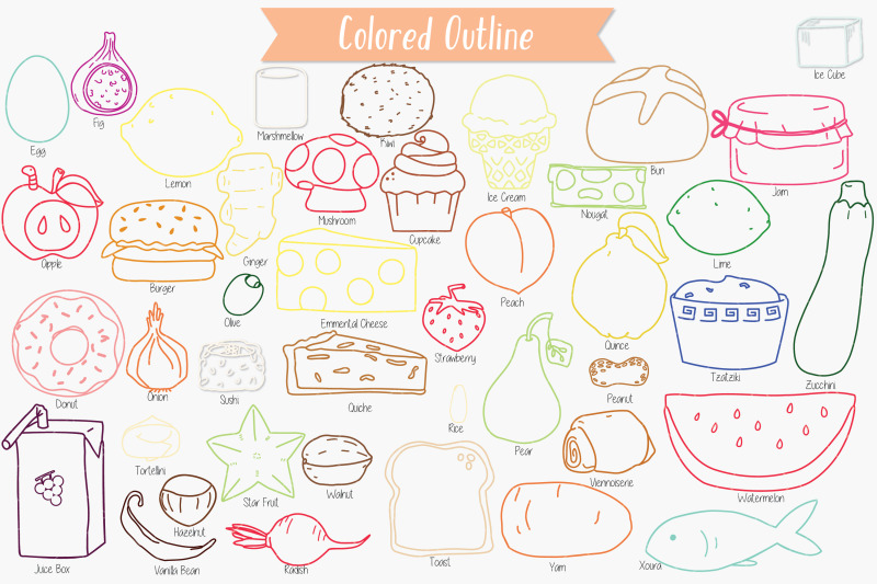 a-z-food-color-doodle-hand-drawn-fruit-vegetable-sweets-s