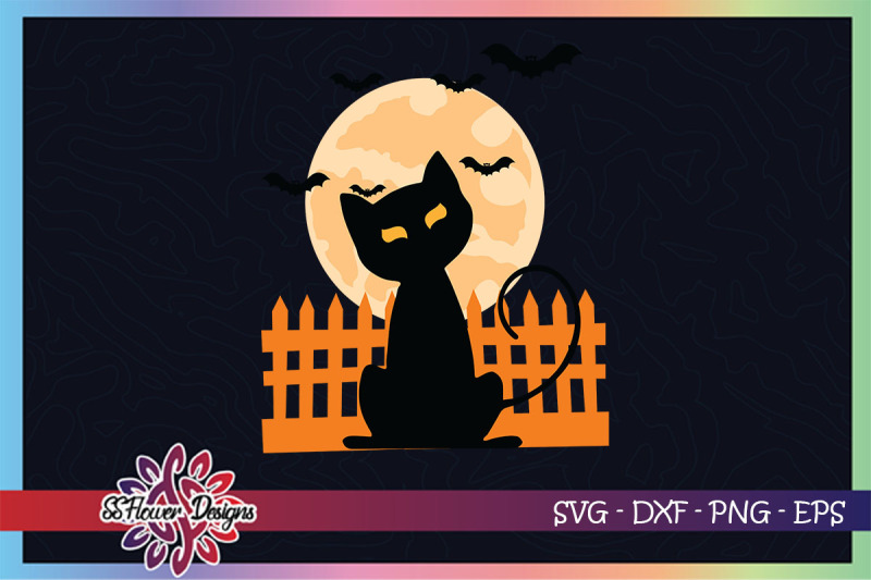 cat-halloween-with-bat-amp-moon-background