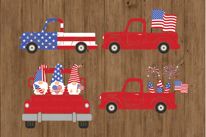 Download Truck SVG, Patriotic Truck SVG, Amercian Flag, Fireworks ...