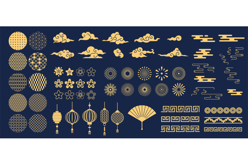 chinese-elements-asian-new-year-gold-decorative-patterns-and-lanterns