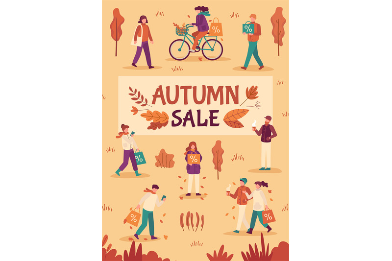 autumn-sale-people-with-umbrellas-and-shopping-bags-in-city-fall-sea