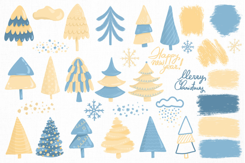 christmas-trees-clipart