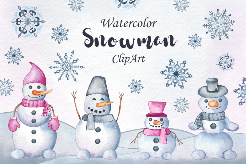 snowman-clipart-watercolor-snowman