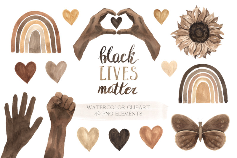 black-lives-matter-clipart-set