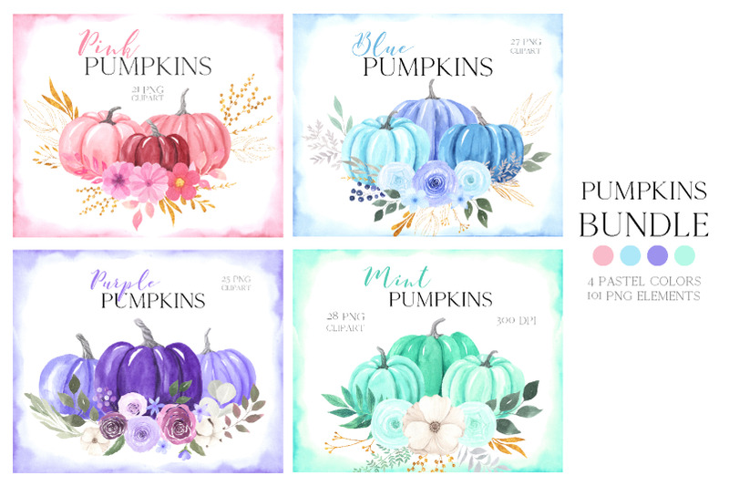 watercolor-pastel-pumpkins-bundle