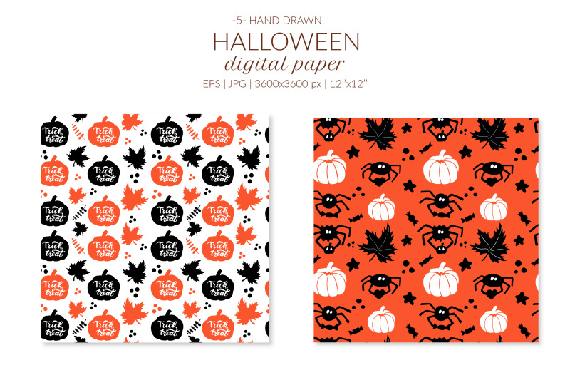 halloween-digital-paper-pack-halloween-seamless-pattern-pumpkin-face