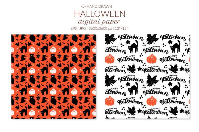 halloween-digital-paper-pack-halloween-seamless-pattern-pumpkin-face