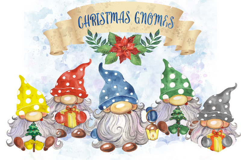 christmas-gnomes-clipart-watercolor-scandinavian-gnomes-winter