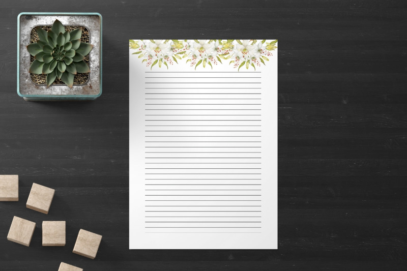 white-lilies-lined-amp-unlined-stationery
