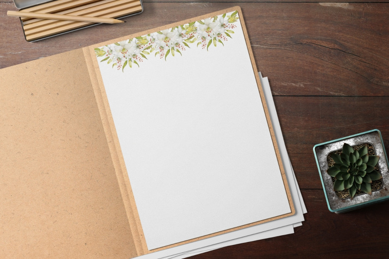 white-lilies-lined-amp-unlined-stationery