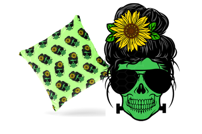 messy-bun-and-sunglasses-skull-mom-sublimation-png