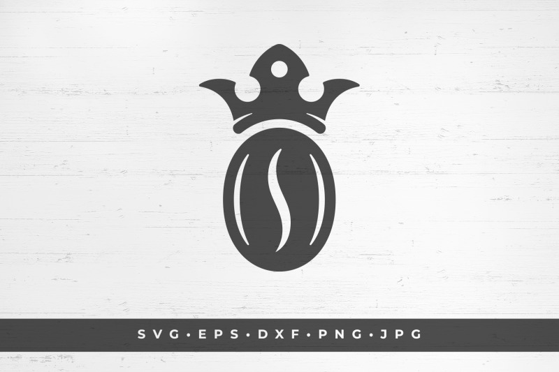 coffee-bean-with-crown-coffee-logo-isolated-on-white-background-vecto