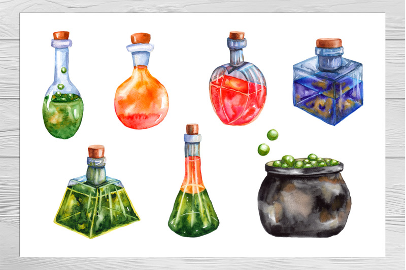 watercolor-magic-potions-collection
