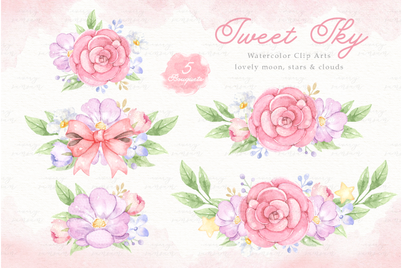 sweet-sky-watercolor-clip-arts