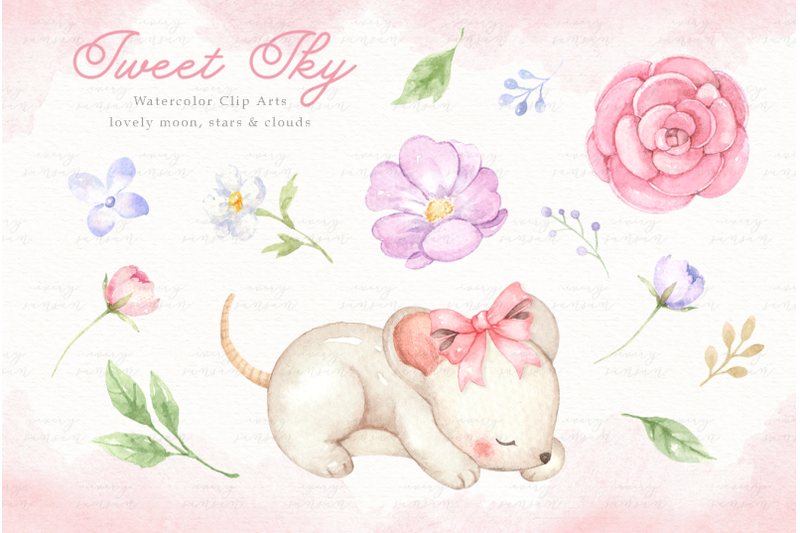 sweet-sky-watercolor-clip-arts