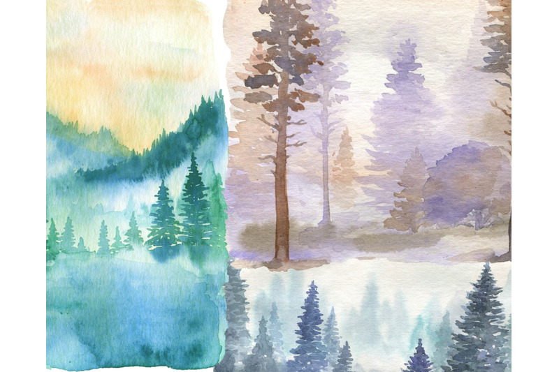 watercolor-forest-clipart-landscape-clip-art-background-nature-png