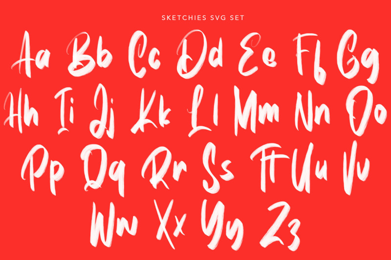 sketchies-svg-brush-font