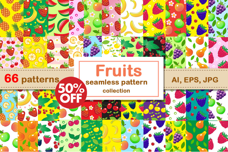 fruit-seamless-patterns-big-set