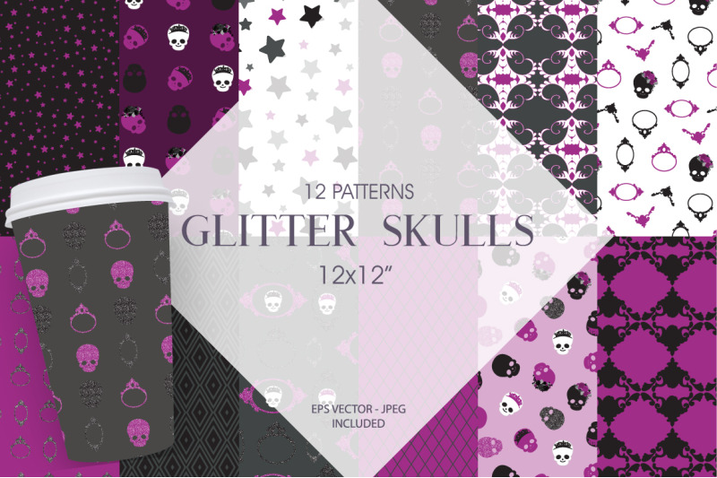 glitter-skulls