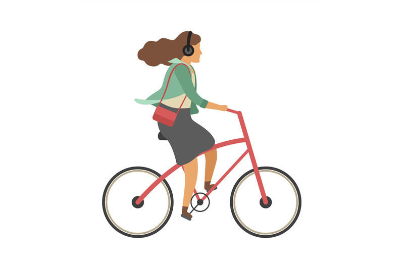 woman-riding-on-bicycle-simple-character-cyclist-girl-rides-on-bike-a